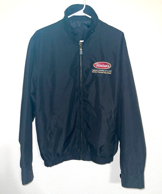Baru Black Sports Jacket Embroidered Binion's Gambling Hall and Hotel Men's S