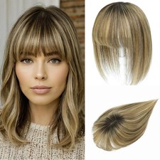 YAMI Human Hair Toppers for Women with Thinning Hair Topper with Bangs Upgrade S