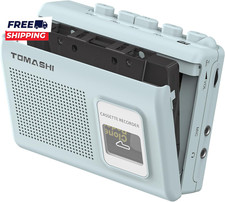 Portable Cassette Player Tape Recorder with Built-In Speaker,Microphone,Headphon