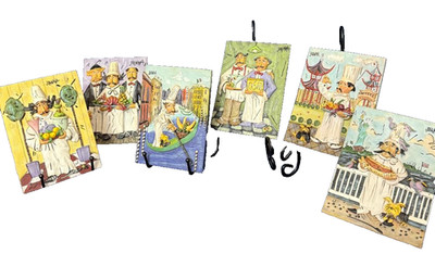 Joanna 3D Resin Italian Wall Plaques- 6 pieces Of Italian Design 5''x6''
