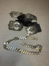 ACCESSOCRAFT NYC Beautiful Gold Tone Big link Chain Belt Small Vintage 3 total
