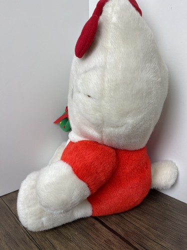 Vintage 1990 Sanrio Hello Kitty Large Sitting 15" Plush Christmas Good Condition - Picture 7 of 15