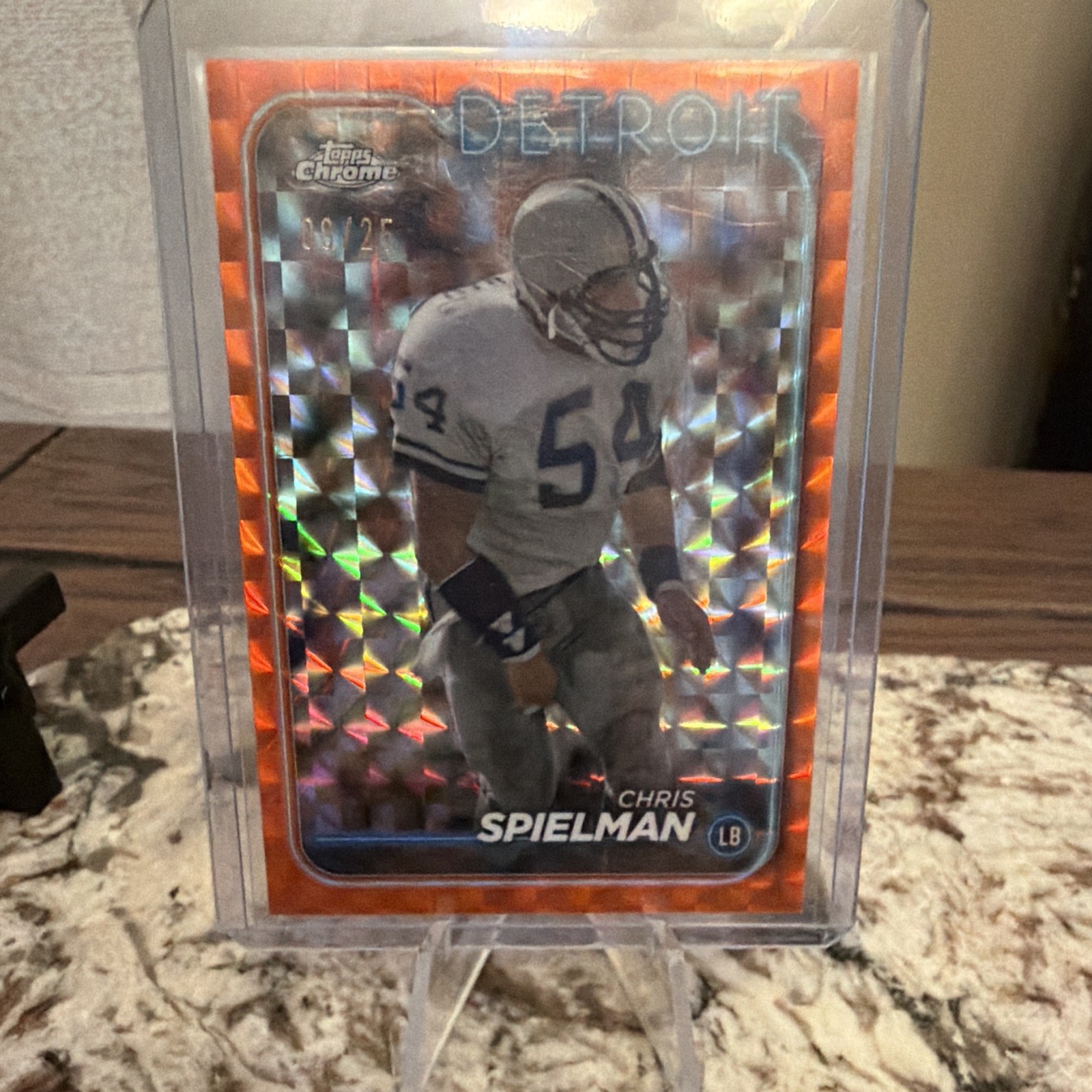 2024 Topps Chrome - Chris Spielman #68 Orange Geometric Refractor /25