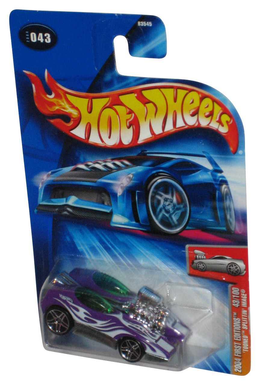 Hot Wheels 2004 First Editions 43/100 Purple Tooned Splittin' Image Toy Car #043
