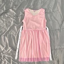 Kids/ Girls Pink A-Line Tulle Sleeveless Knee Length Dress Size M 03 A4