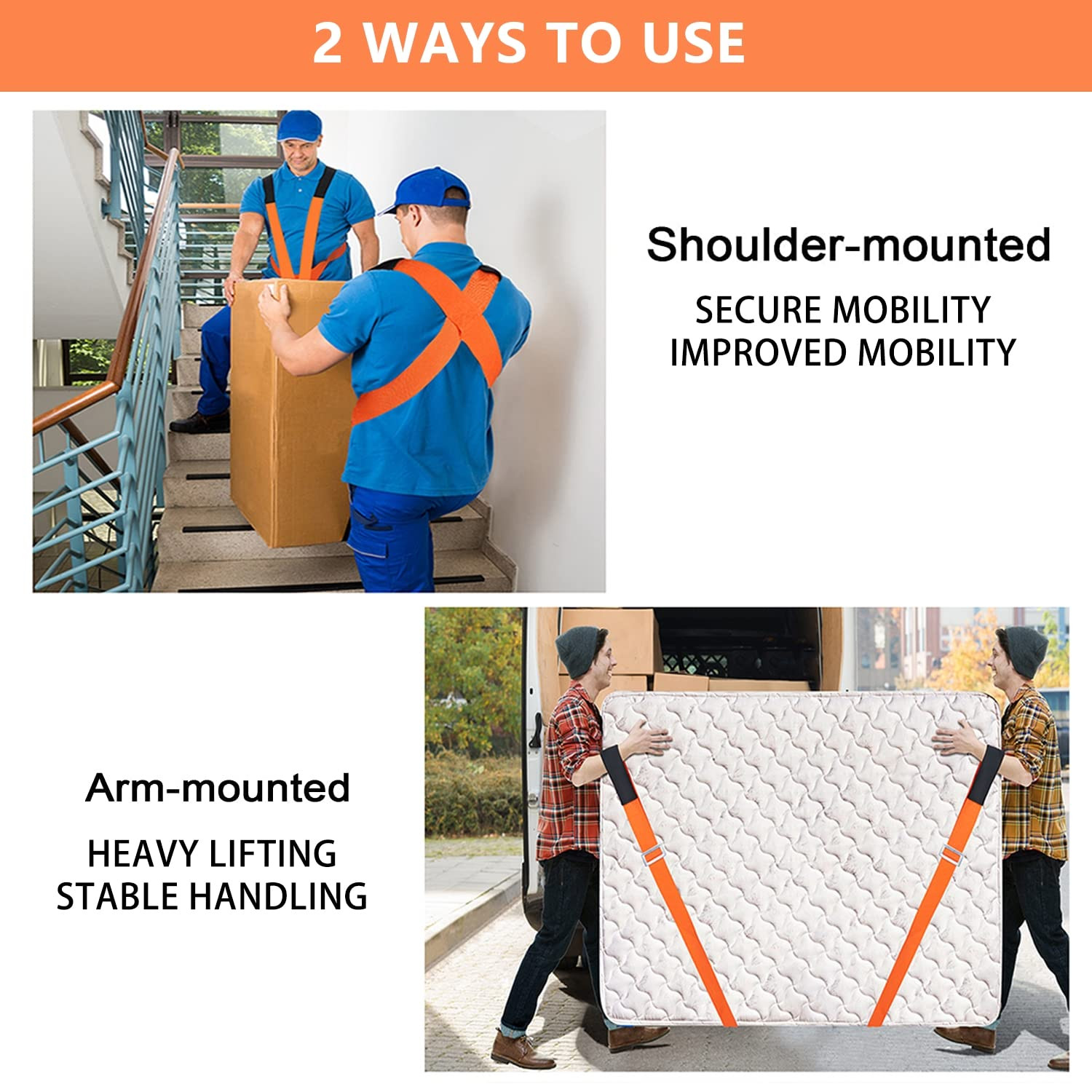 Moving Straps Lifting（Padded） One Person 2-Person Lifting and Moving System Appl
