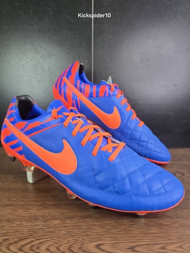 Nike ID Tiempo Legend V Elite SG ACC 2014 Herren Fußballschuhe Größe 12 blau orange