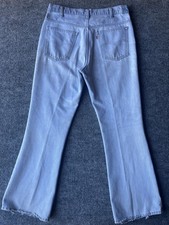 Vintage 80  s Levi  s 646 Orange Tab Bellbottom Flare Faded Denim Jeans Size 35x30