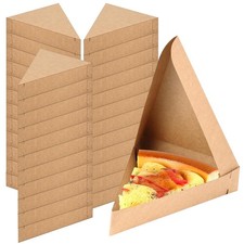 100 Pcs Pizza Slice Box 9.65 x 7.28 x 1.77 Inch Bulk Disposable Single Slice ...