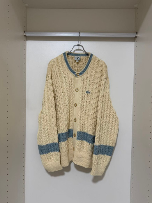 Lacoste × Golf LE FLEUR Collaboration Knit Cardigan Jacket Size XL