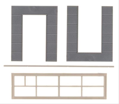 Faller FA180883 2 Wandelemente mit hohem Fenster, Goldbeck Modellbausatz, Zubehö