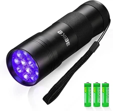 UV Flashlight Black Light–Small Portable Mini 12 LED Blacklight Flashlight for H