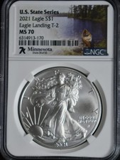 2021 Silver Eagle Type 2 NGC MS 70