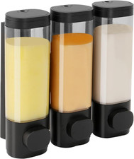 Shower Soap Dispenser Wall Mounted Shampoo and Conditioner Dispenser No Drill 3