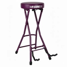 5Core Guitar Stool 3.15" Padded Chair Foldable Heavy Duty Music Seat Built In Fo