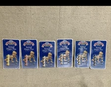 Baby King Animal Assorted Duck Diaper Pins Safety Lock Stainless Steel 6 Pa￼ck