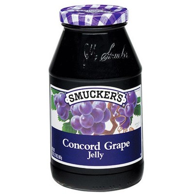 12x Smucker's Concord Grape Jelly Fruit Spread Jam Jar Breakfast Bulk Lot 12oz N
