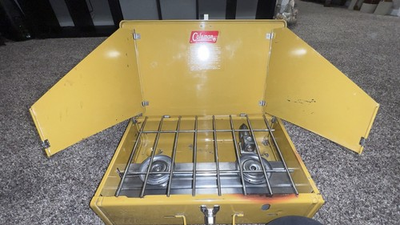 #ad #ad Rare Vtg Coleman “Gold Bond” Dual Burner Camping Stove 425E Dated: 02 73 $195.00