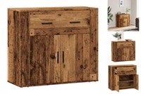 Sideboard Anrichte Schrank Lowboard Wohnzimmer Altholz-Optik 80X33X70 Cm Spanpla