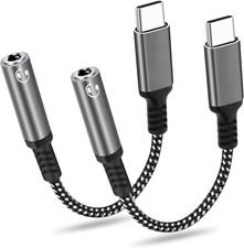 USB Type C to 3.5Mm Female Headphone Jack Adapter, 2 Pack USB C to Aux Audio D