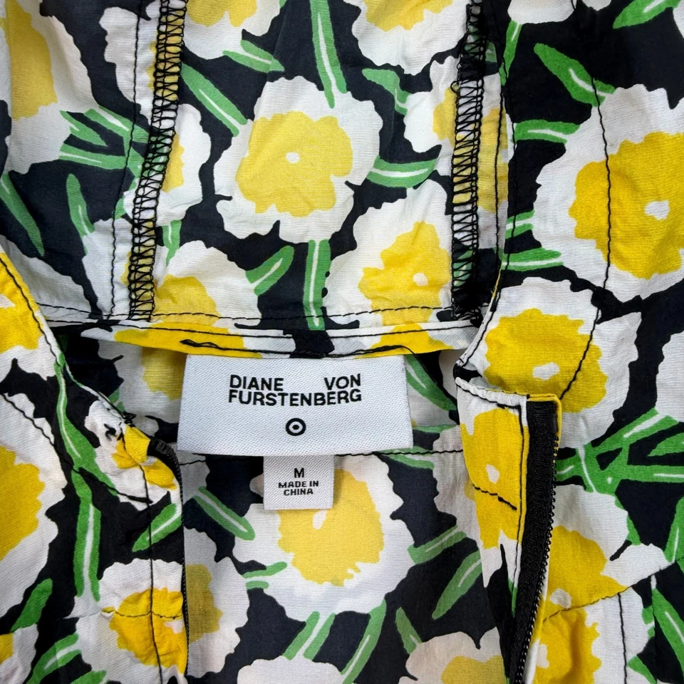 Chaleco con Capucha Diane Von Furstenberg Amapola Mujer Mediano Floral Embalable Foto 3 de 4