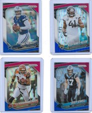 🟥⬜️🟦 2025 Panini Prizm Football RED WHITE BLUE PRIZM 4 Card Lot No Dupes