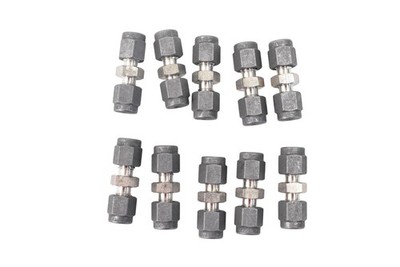 Parker 2-2 HBZ-SS Stainless 1/8 Compression Union Fittings Lot Of 10 Made USA