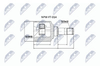 NTY Gelenksatz Antriebswelle NPW-FT-014 FüR Punto Bravo 20 22 Brava Fiat 1 16V