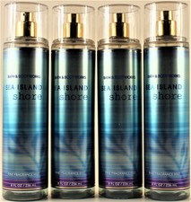 QTY 4 - Bath  Body Works SEA ISLAND SHORE Fine Fragrance Body Mist Spray 8 Oz