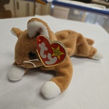 TY Beanie Baby - NIP the Gold Cat 7.5 inch - MWMTs Stuffed Animal Toy