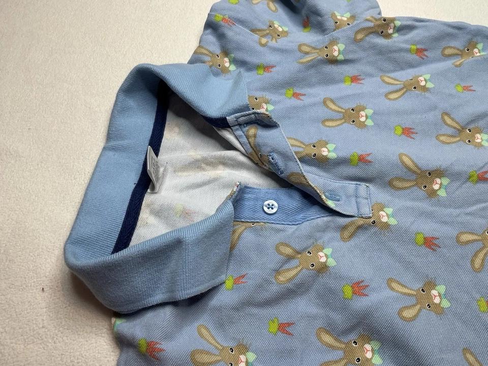 Gymboree Boys Polo Shirt 10-12 See Measurements Easter Bunny Spring - Image 4 of 4