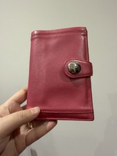 Authentic Longchamp Fuchsia Leather Wallet - Multi-Compartment