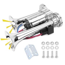 600db Super Loud Dual Trumpet Air Horn Kit Train Compressor For Truck Boat Car 600db Super Loud Dual Trumpet Air Horn Kit Train Compressor For Truck Boat Car