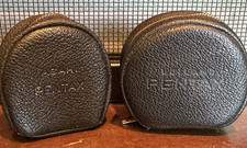 Lot of 2 Vintage Pentax - Synthetic Leather Zippered Accessory Cases