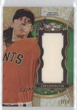 2013 Topps Triple Threads Unity Jumbo Relics Emerald 10/18 Tim Lincecum 0b0