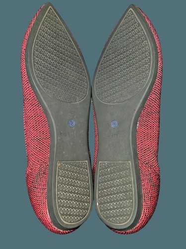 Rothy's Pointy Toe Red Ballet Flats Shoes Women Size 8 Comfy Minimalist - Picture 2 of 11