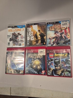 Lot of 6 PS 3 Games Bioshock, Lego Batman 2, The Last of Us, Killzone 3, Warhawk