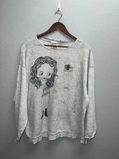 Vintage Betty Boop Sweatshirt Distressed Tultex Graphic 90s CK1 Fragrance VTG XL