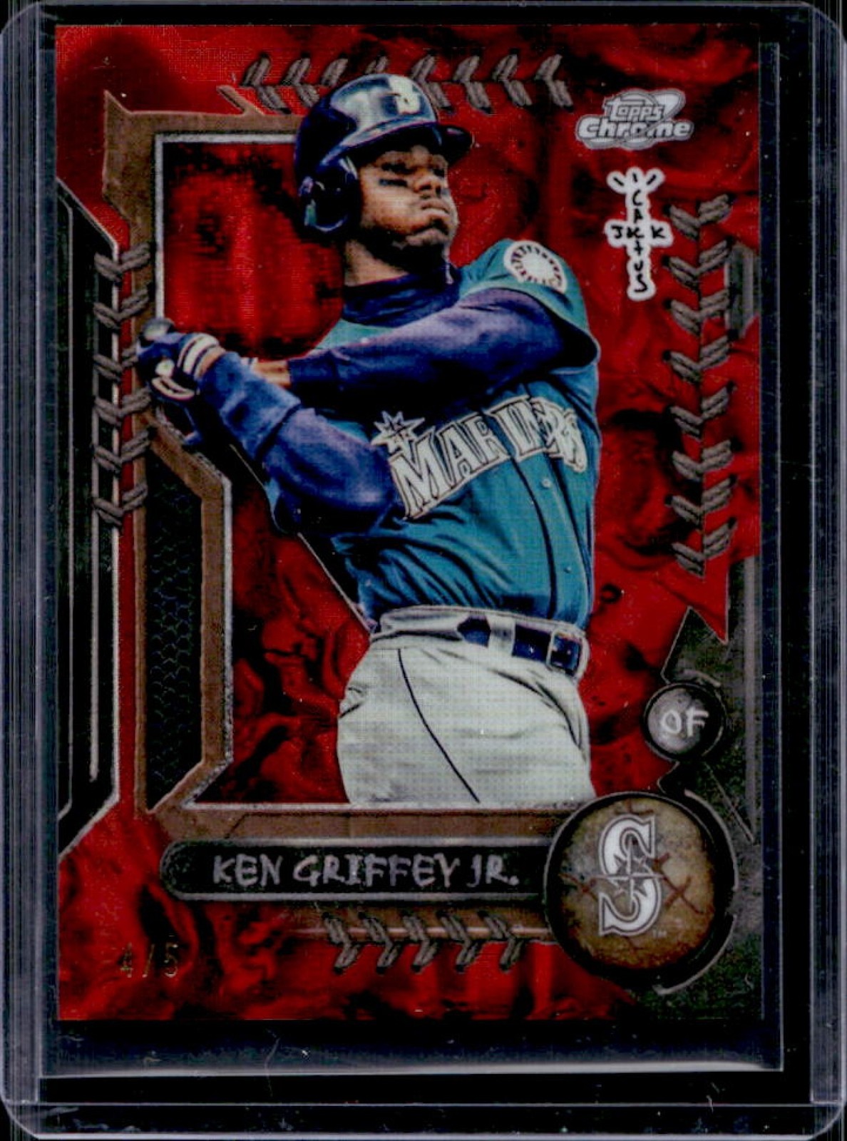 2024 Topps Cosmic Chrome x Cactus Jack Ken Griffey Jr. Red Refractor #/5