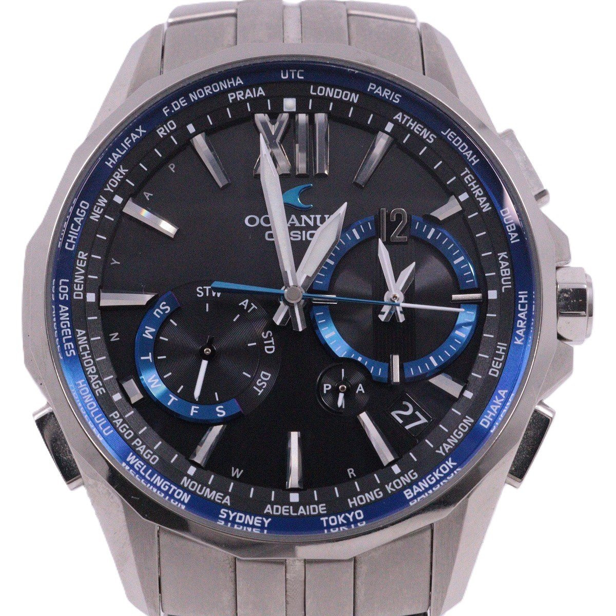 Casio Oceanus Manta Solar Radio Men s Watch Titanium Black Dial OCW S3400 1AJF