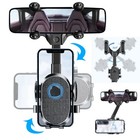 Universal 360° Rotation Car Rear View Mirror Mount Stand GPS Cell Phone Holder