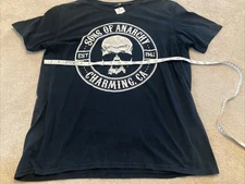 Mens Sons Of Anarchy Charming California 1967 Black Graphic T Shirt Large