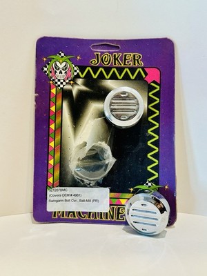 NEW OLD STOCK JOKER MACHINE CHROME BALL-MILL SWINGARM BOLT COVERS OEM #4961