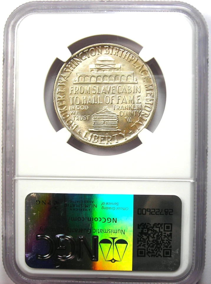 1950-D BTW Booker T Washington Half Dollar 50C - NGC MS67+ Plus - $9,250 Value - Image 3 of 4