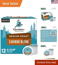 Caribou Blend 12 Count Medium Roast K-Cup Pods - Rainforest Alliance Certified