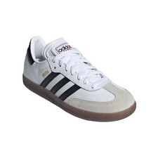 Adidas Unisex-Child Samba Indoor Leather Sneaker, White/Black/Gum, Size Options