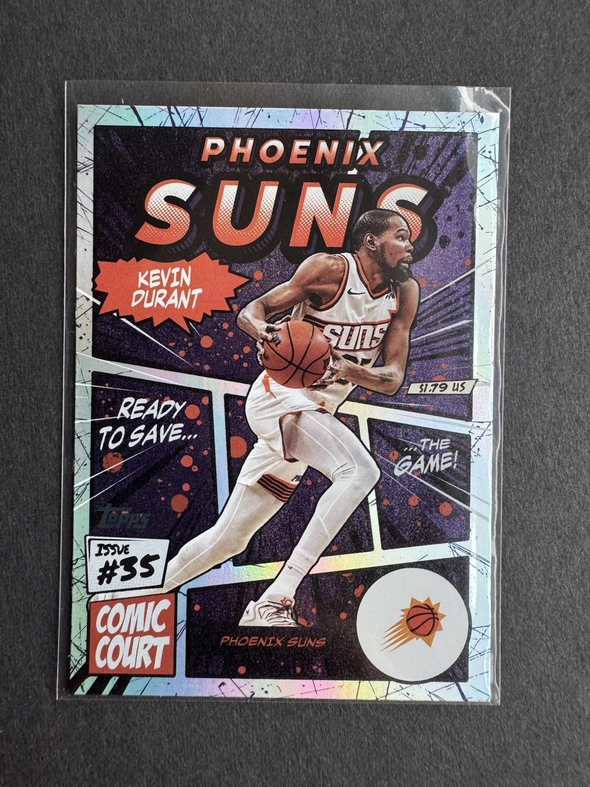 2025 Topps Basketball Kevin Durant Comic Court CC-13 SP Case Hit Phoenix Suns
