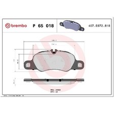 Satz Bremsbeläge 24585651 Bremsklötze vorne für Porsche Boxster 981 Cayman