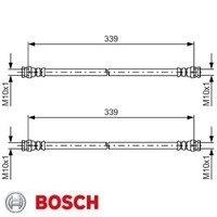 2X Bremsschlauch Bosch 1987481578 2 BremsschläUche Rechts Links Hinten