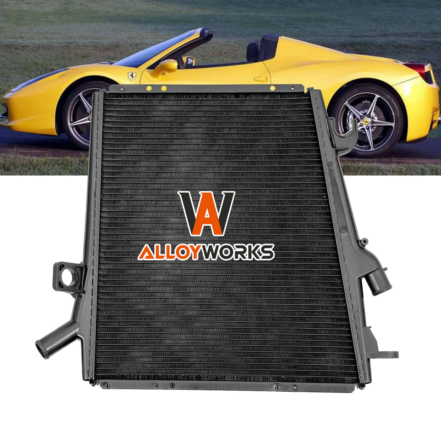 Aluminum Core Water Radiator Fit 2010-2015 Ferrari 458 Italia Spider #262837 NEW